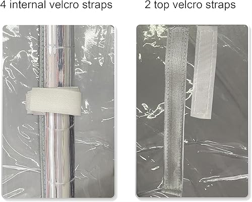 Miniatura 12 de Cubierta de estante de PVC semitransparente esmerilada para estantes de alambre, protector de almacenamiento impermeable a prueba de polvo, se