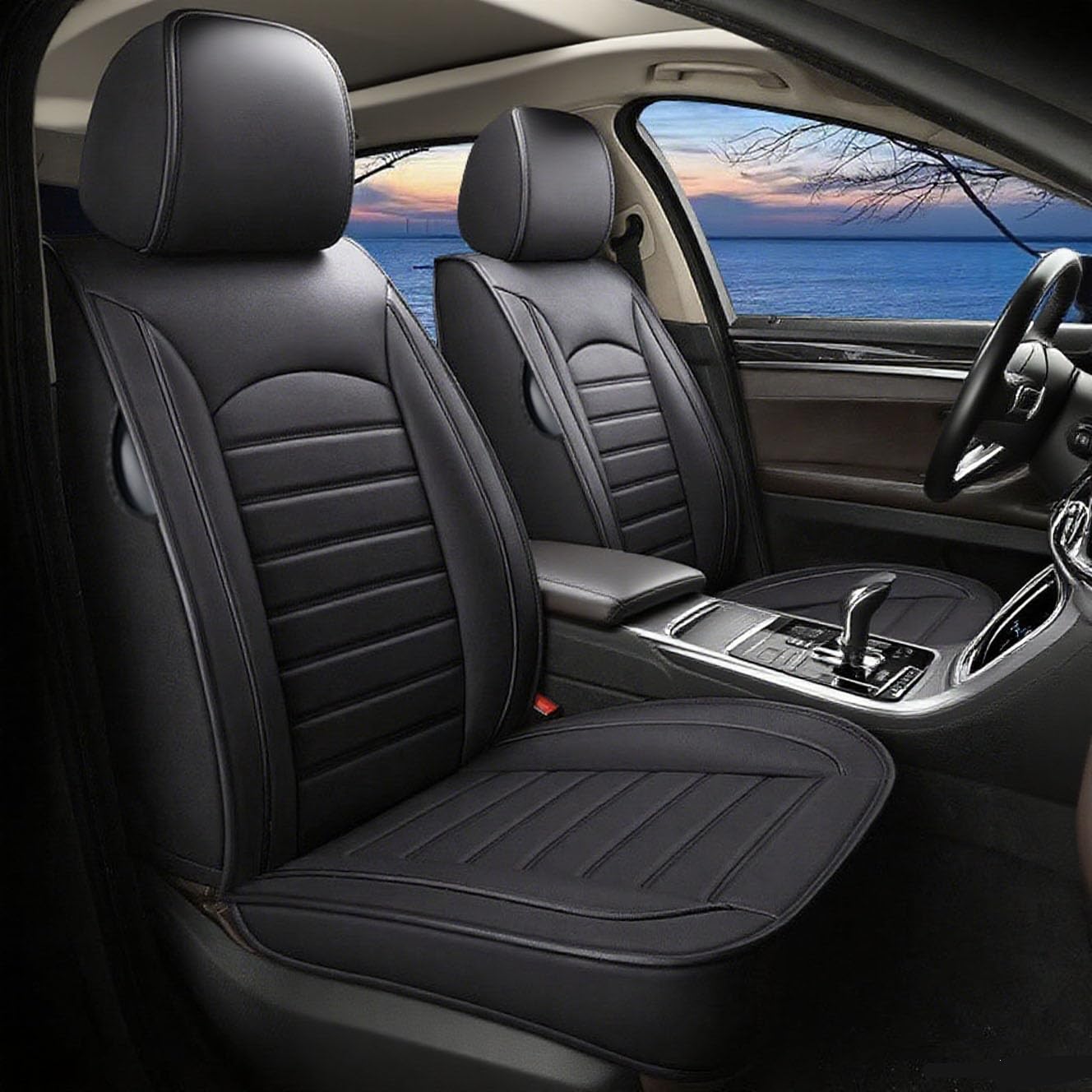 Housse de Siège Auto Enveloppante Intégrale, pour Renault Captur Clio Kadjar Koleos Megane Twingo Avant et Arrière, Intérieur Auto