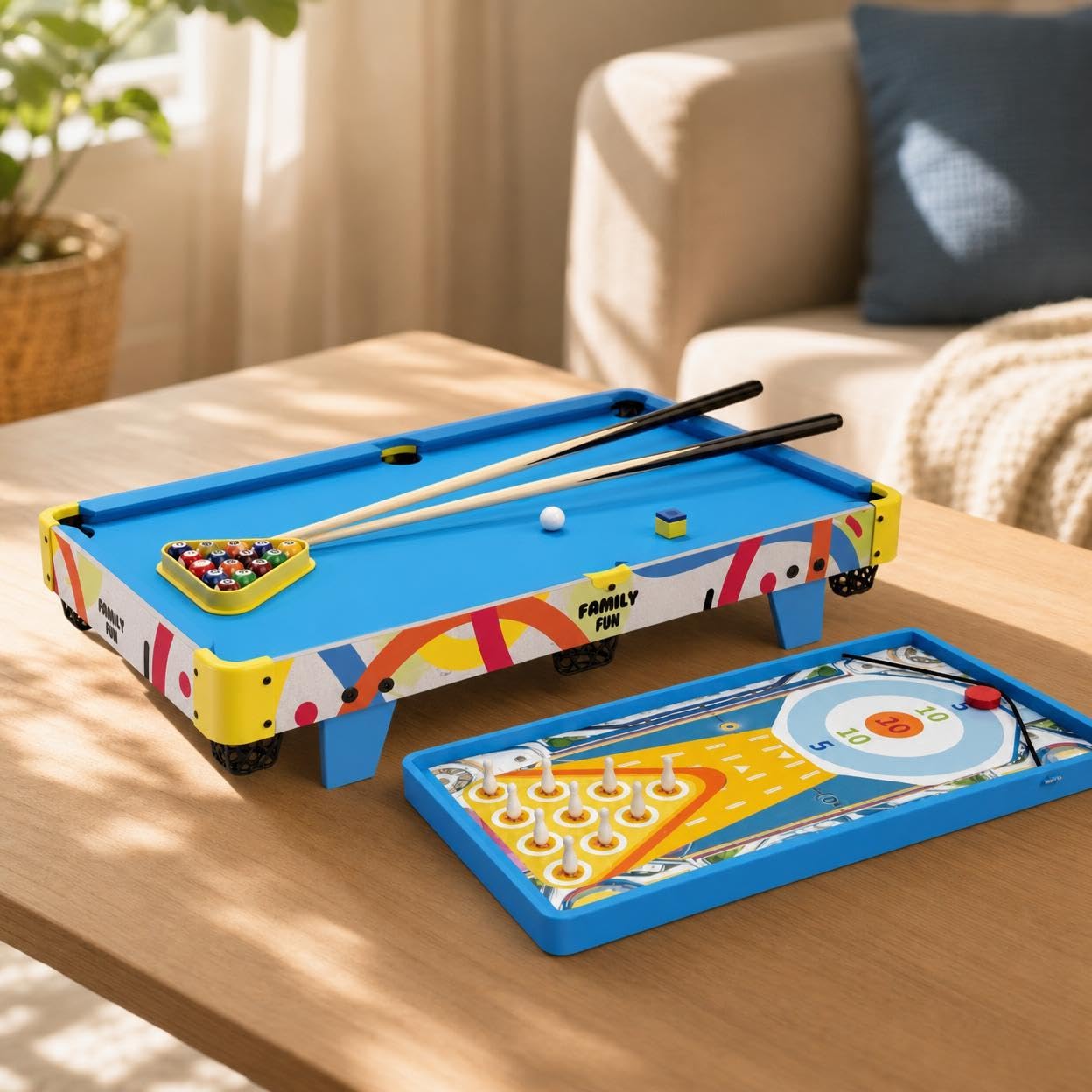 Tavolo Multigioco per Bambini: Calcio Combinato, Biliardo, e Hockey su Ghiaccio per Divertimento in