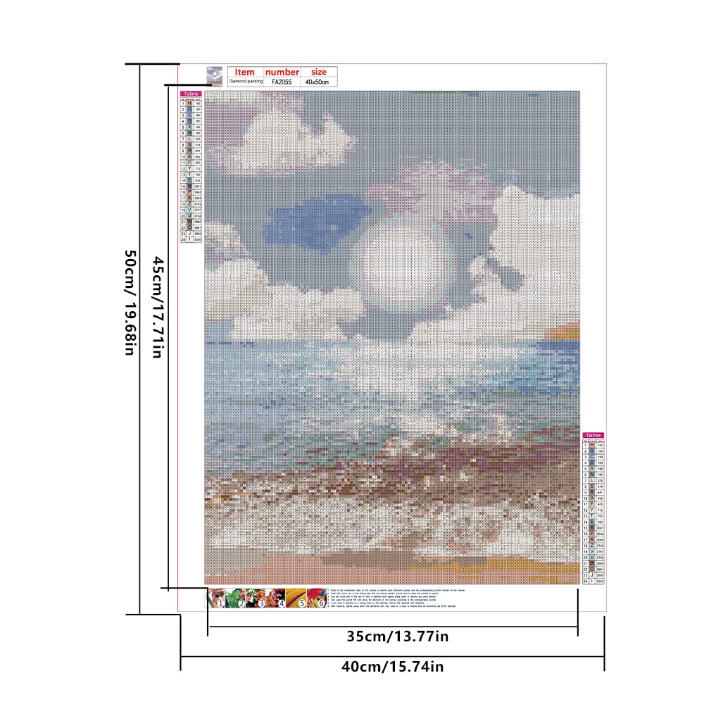 DCIDBEI Diamond Painting Set 40x50 Cm Santorin Landschaft – 5D Quadratische Steine, Vollständiges DIY-Kit Für Erwachsene