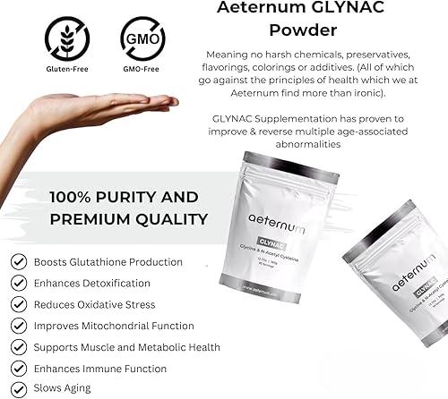 Miniatura 4 de aeternum GLYNAC (Glicina y N-acetil cisteína) Polvo - 12.70 oz