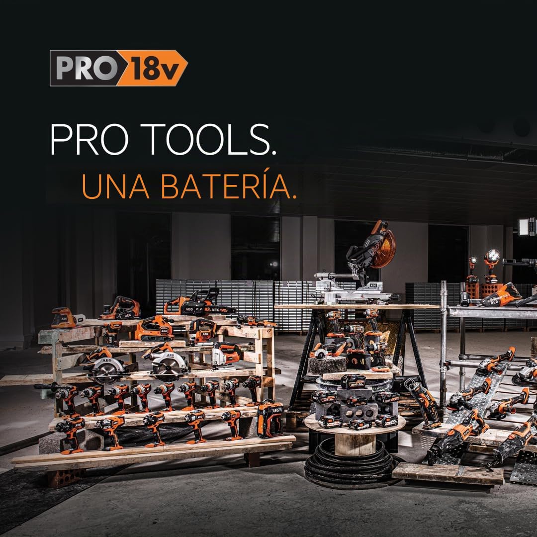 AEG - Batería Litio 18V PRO18V 4,0 Ah Pro Lithium Compatible con Todas las Herramientas PRO18V y SUBCOMPACT Pro-Lithium y 100% Retrocompatible - Garantía 3 Años - Gran Autonomía y Rendimiento - L1840S