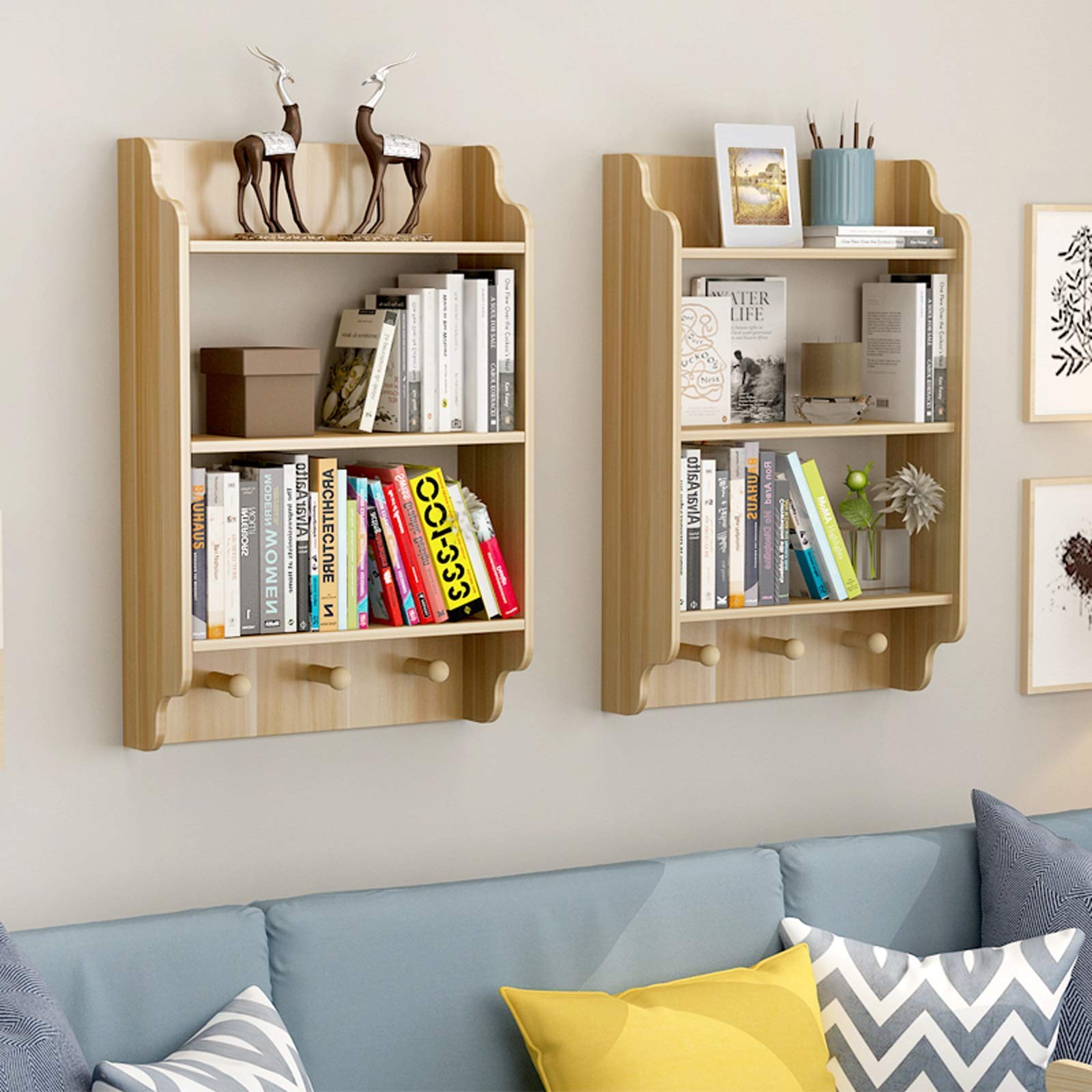 Homcom Lbrera Scaffale A Rpan Salvaspazo Per Soggorno N Legno - Foto 2