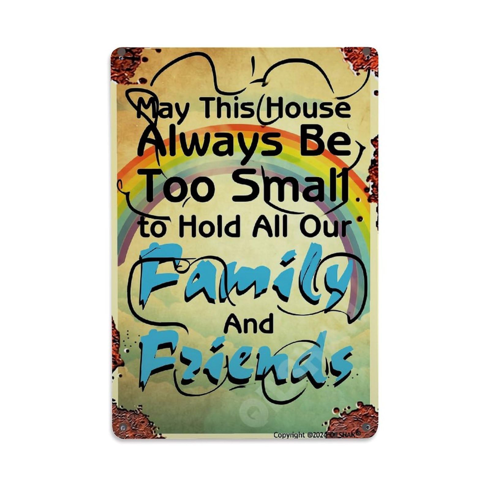 Jdfenggu Vintage May This House Always Be Too Small To Ho_lx9hs Retro Metal Tin Sign, Metal Poster For Bar, Home, Man Cave, Kitchen, Laundry Room Art Decor 8X12 Inch