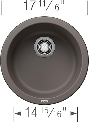 Miniatura 20 de BLANCO, 511632 RONDO SILGRANIT - Fregadero de barra redonda empotrado o empotrado antracita