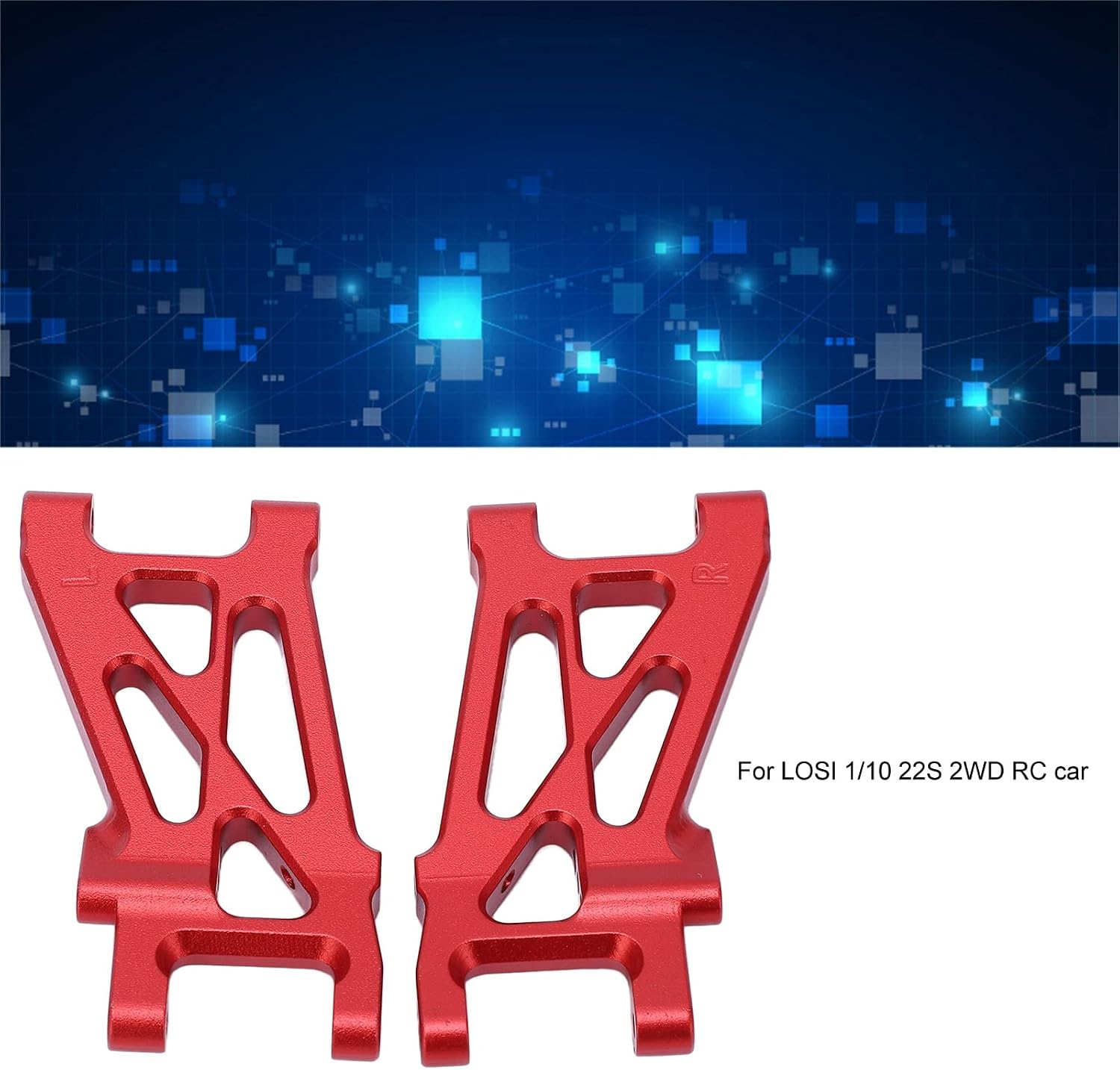 Oumefar Rear Suspension Arms RC Accessories, Aluminum Alloy Rear Swing Arms RC Rear Lower Swing Arm RC Car Upgrade Parts for LOSI 1/10 22S 2WD(Red)