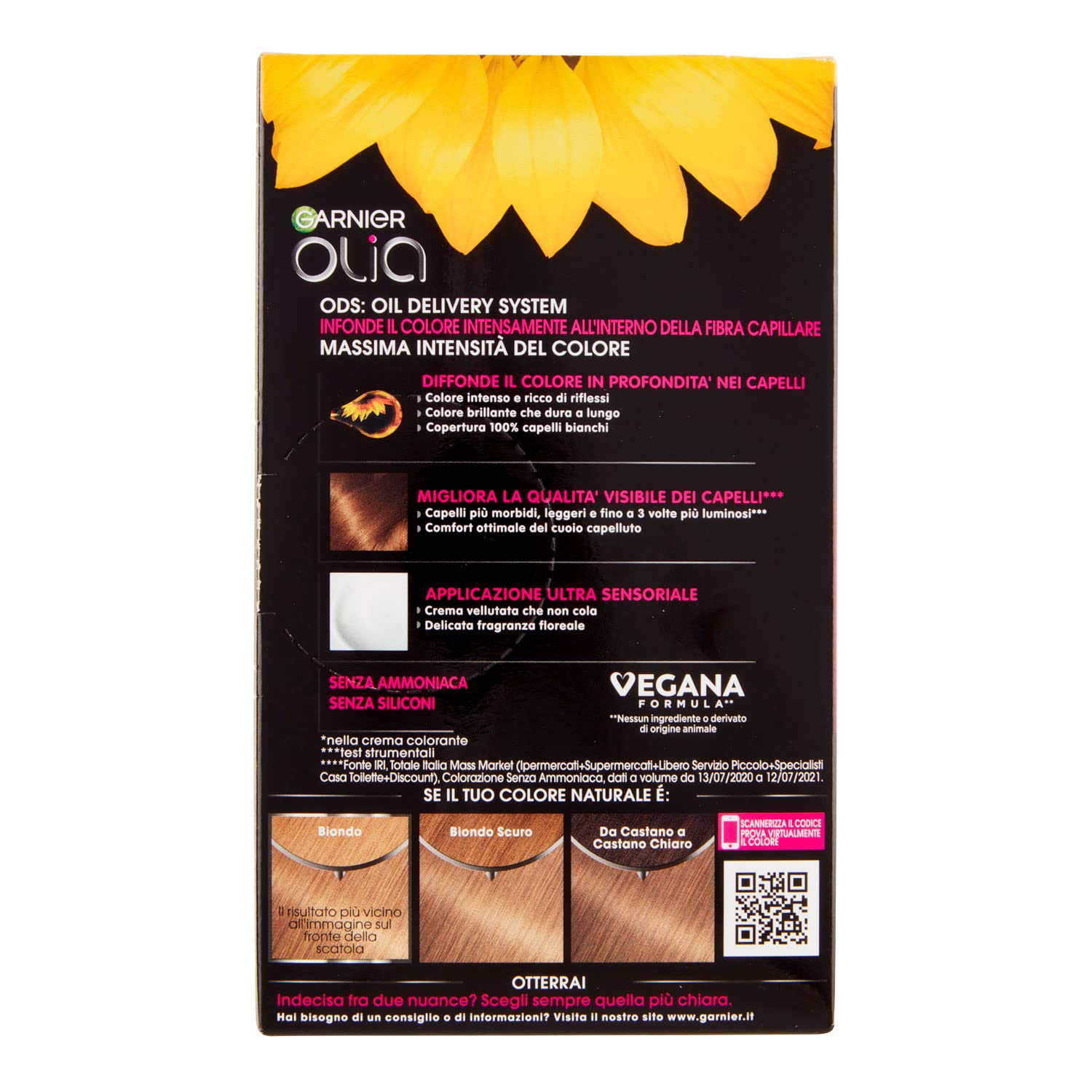 Garnier Olia Farba do Włosów, 8.0 Jasny Blond, 232 g