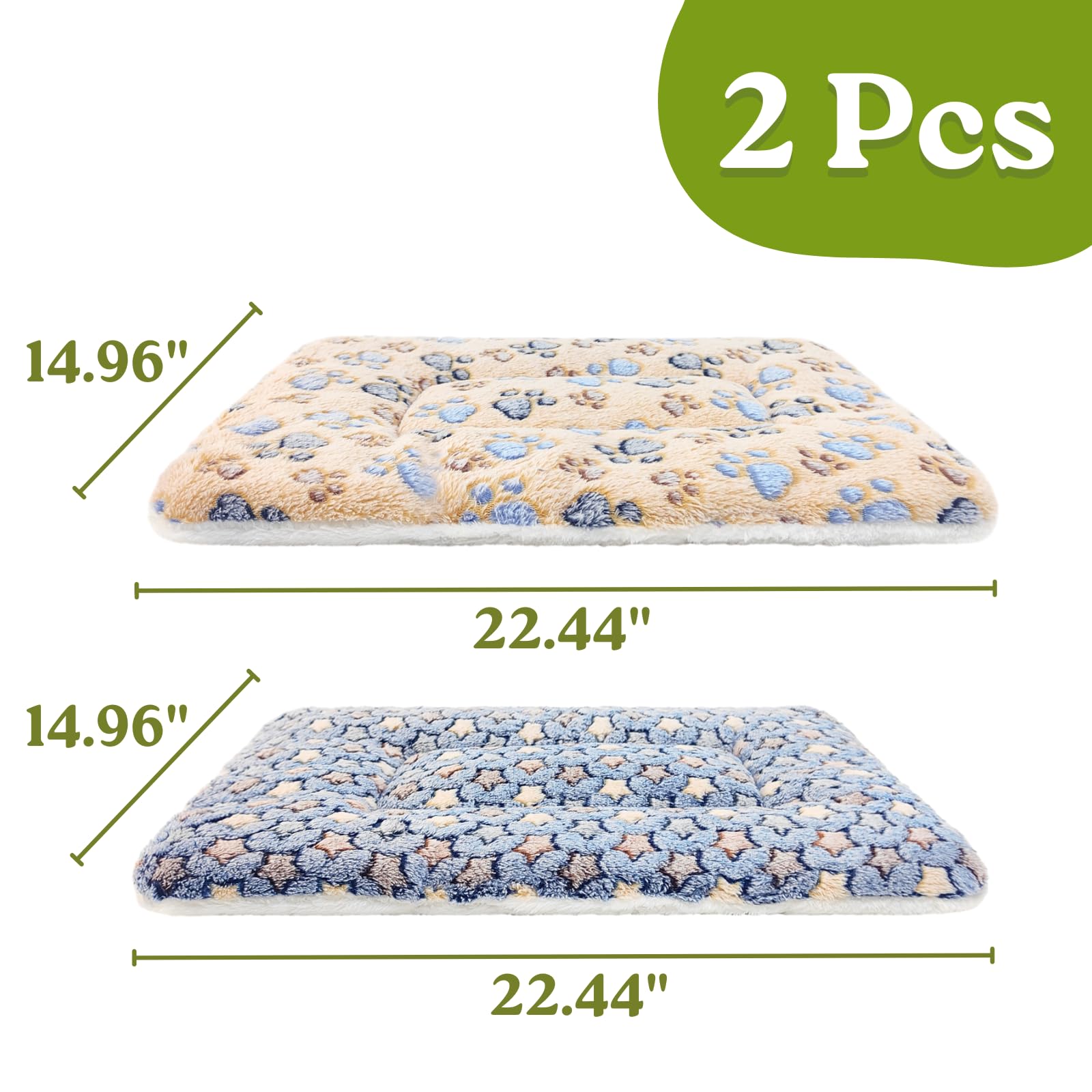 Paquete de 2 mantas para gatos de interior, alfombra reversible ultrasuave, manta de franela esponjosa para perros y gatos pequeños, almohadilla lavable para mascotas