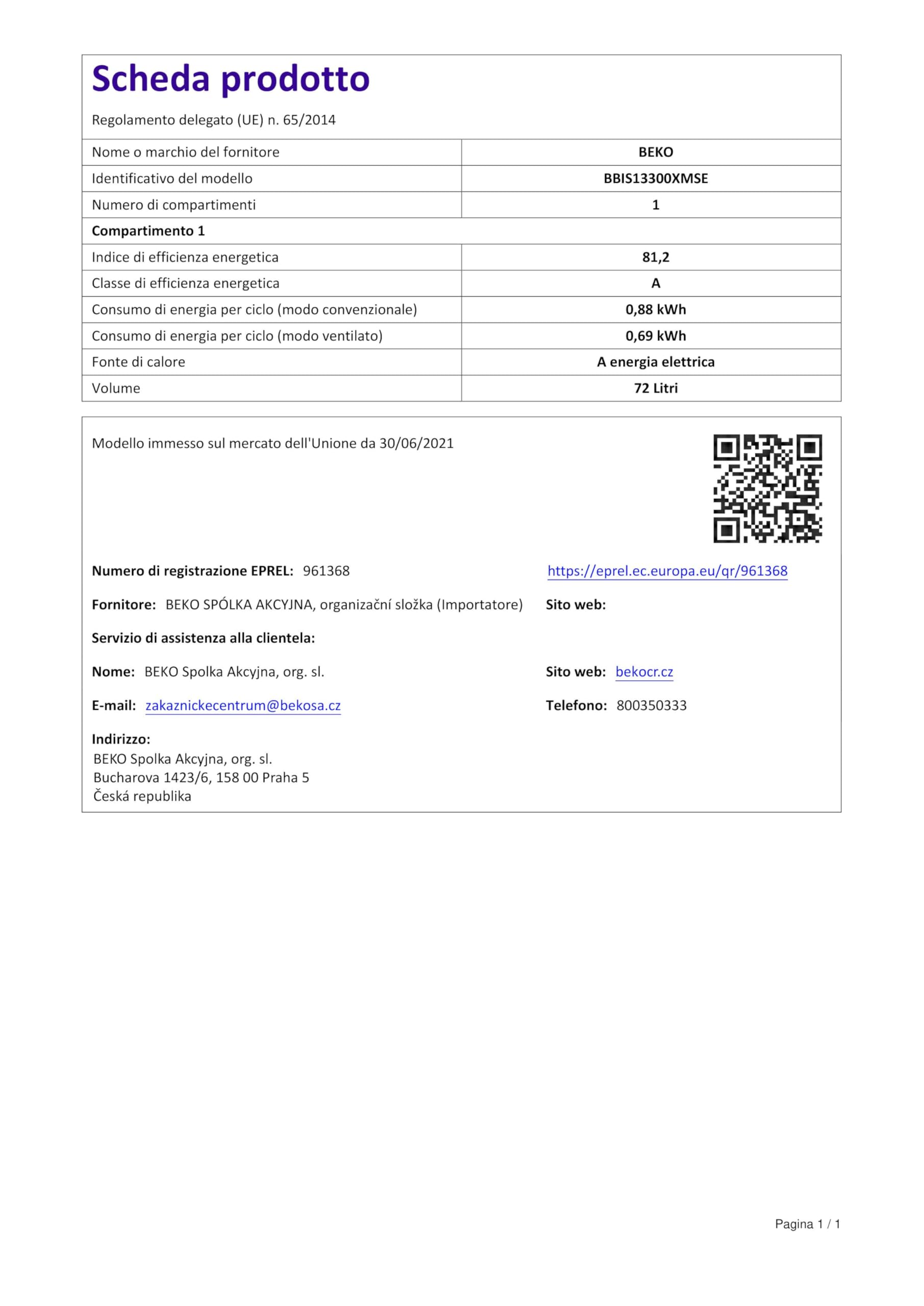 Forno BEKO BBIS13300XMSE 72 Litri 3000W Classe A+ - Acciaio Inox, Acero - Foto 8