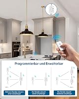 DEWENWILS Vezeték Nélküli Fali Kapcsoló 230V, 30m Hatótáv, Lámpa Vezérléshez, Telepítés Nélkül 6