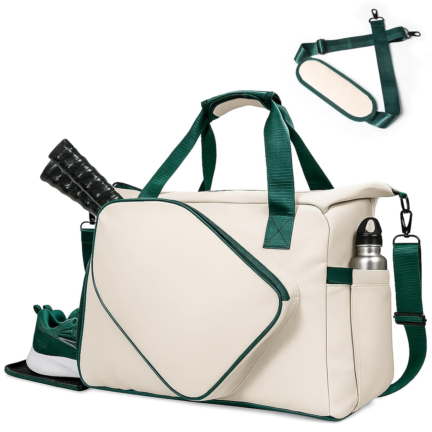 Pickleball & Padel Racket Duffel Bag (Off White)-picture-12