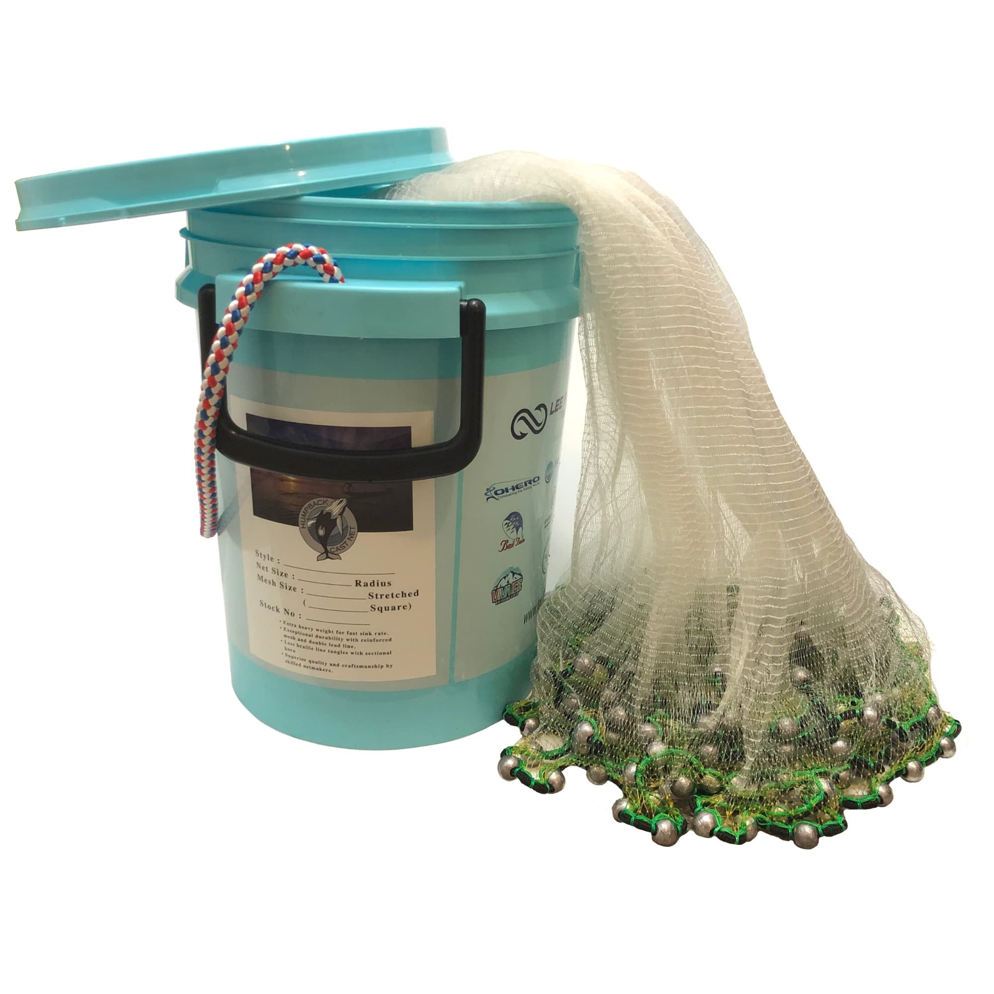 Humpback Cast Net 3/8" Square Mesh (9 Ft)