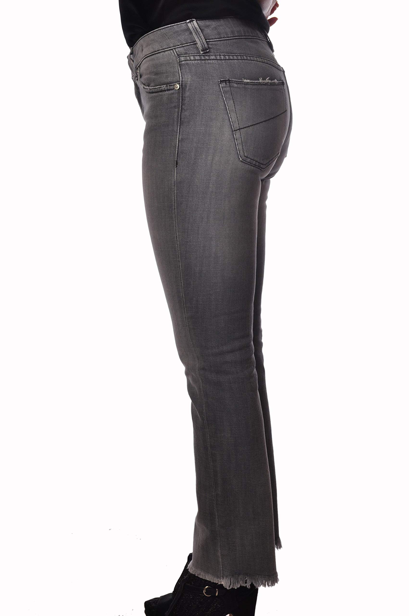 Pinko Denim Grigio con gambuli Effetto trombetta sprofilati sul Fondo. Codice CLIZIAPJ-DenimTrombetta-VintageGrigio (29)