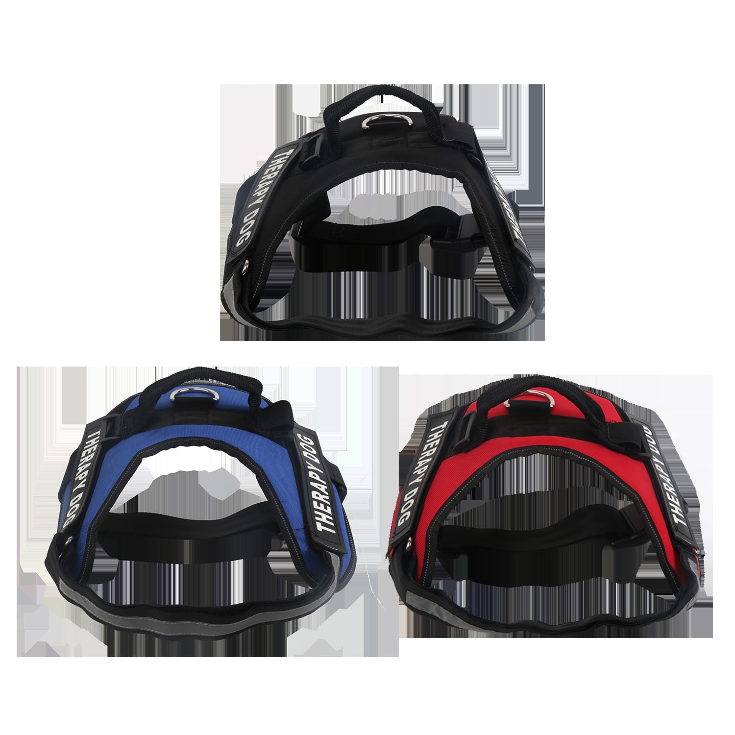 Adjustable Black Harness, Strong and Lightweight, Ideal for Walks and Pet Training.