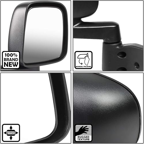 Miniatura 2 de Auto Dynasty CH1321259 Espejo retrovisor manual para pasajerolado derecho compatible con Jeep Wrangler TJ 03-06