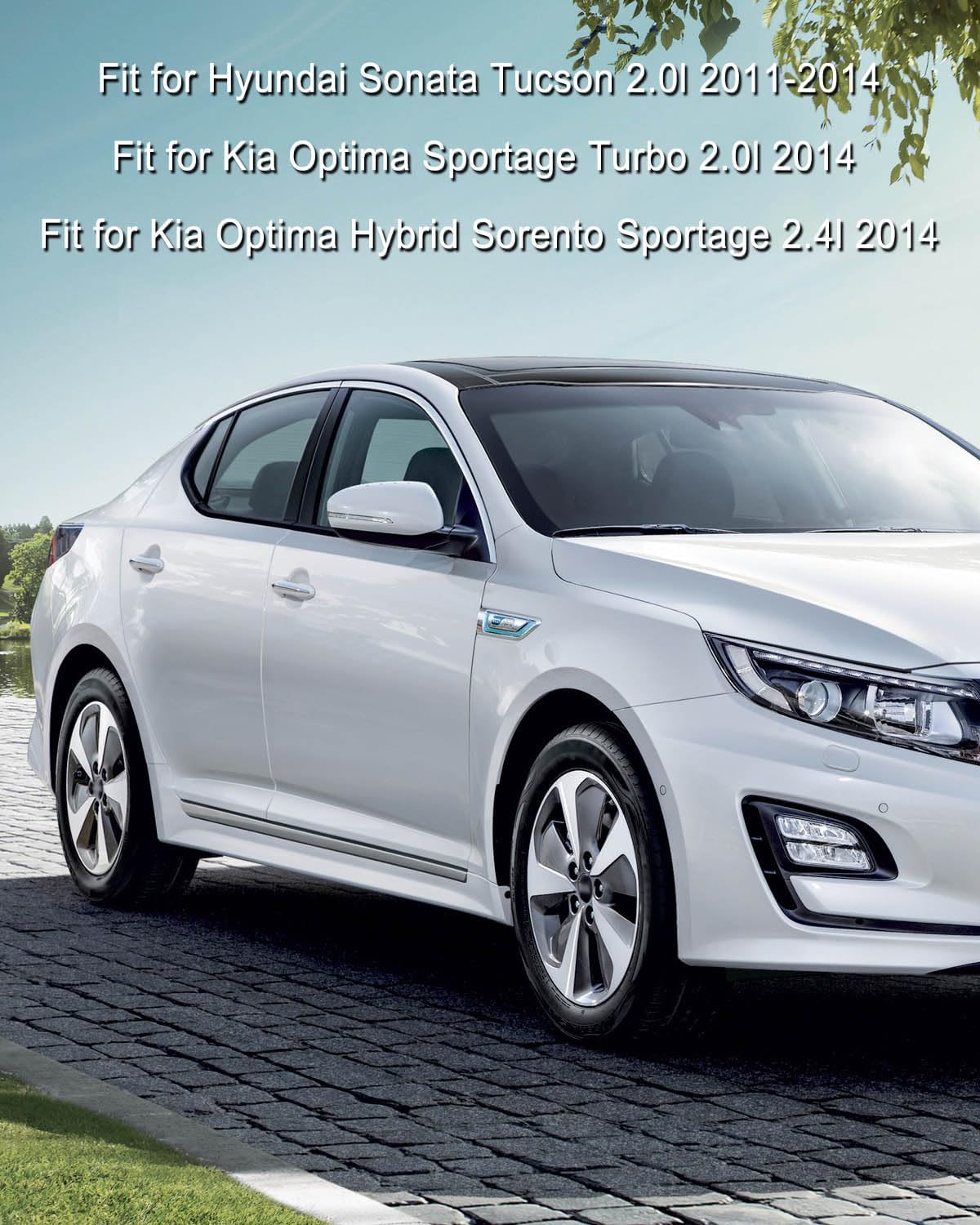 Drive Belt Tensioner Idler Pulley Kit Replace 25287-25110 25288-25001 25281-25000 25212-2G760 Fit for Hyundai Sonata Tucson 2011-2014 Kia Optima Kia Sportage Turbo 2014