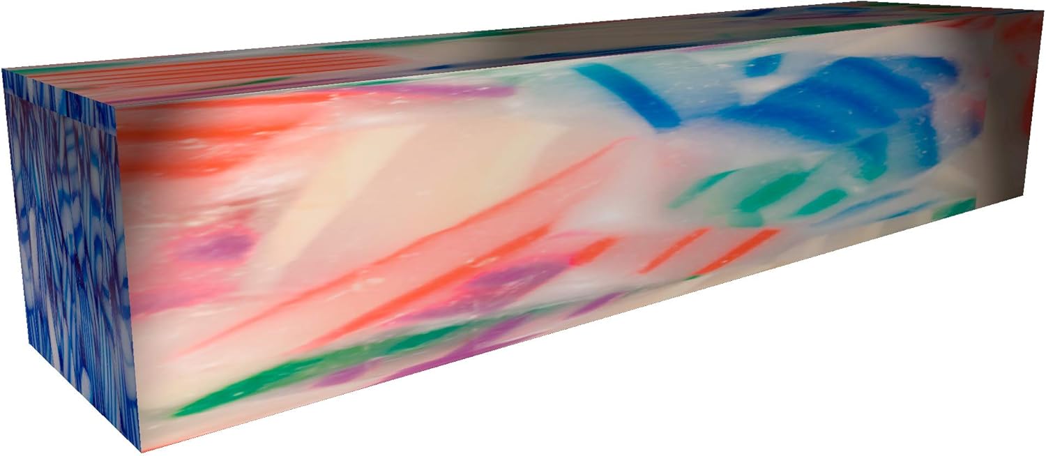 Peachtree Woodworking Supply Color Splash Acrylic Resin Pen Blank 3/4" x 3/4" x 5"Patterns May Slightly Vary
