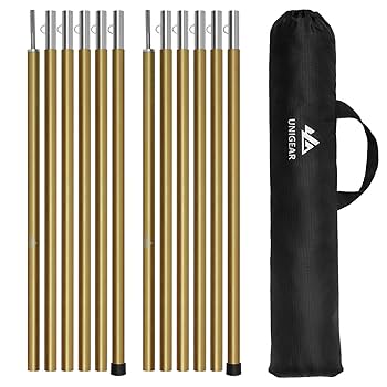 サバイバルアルミポール2本組 軽量でサバイバルタープと相性抜群！ 機能的で自在に使える