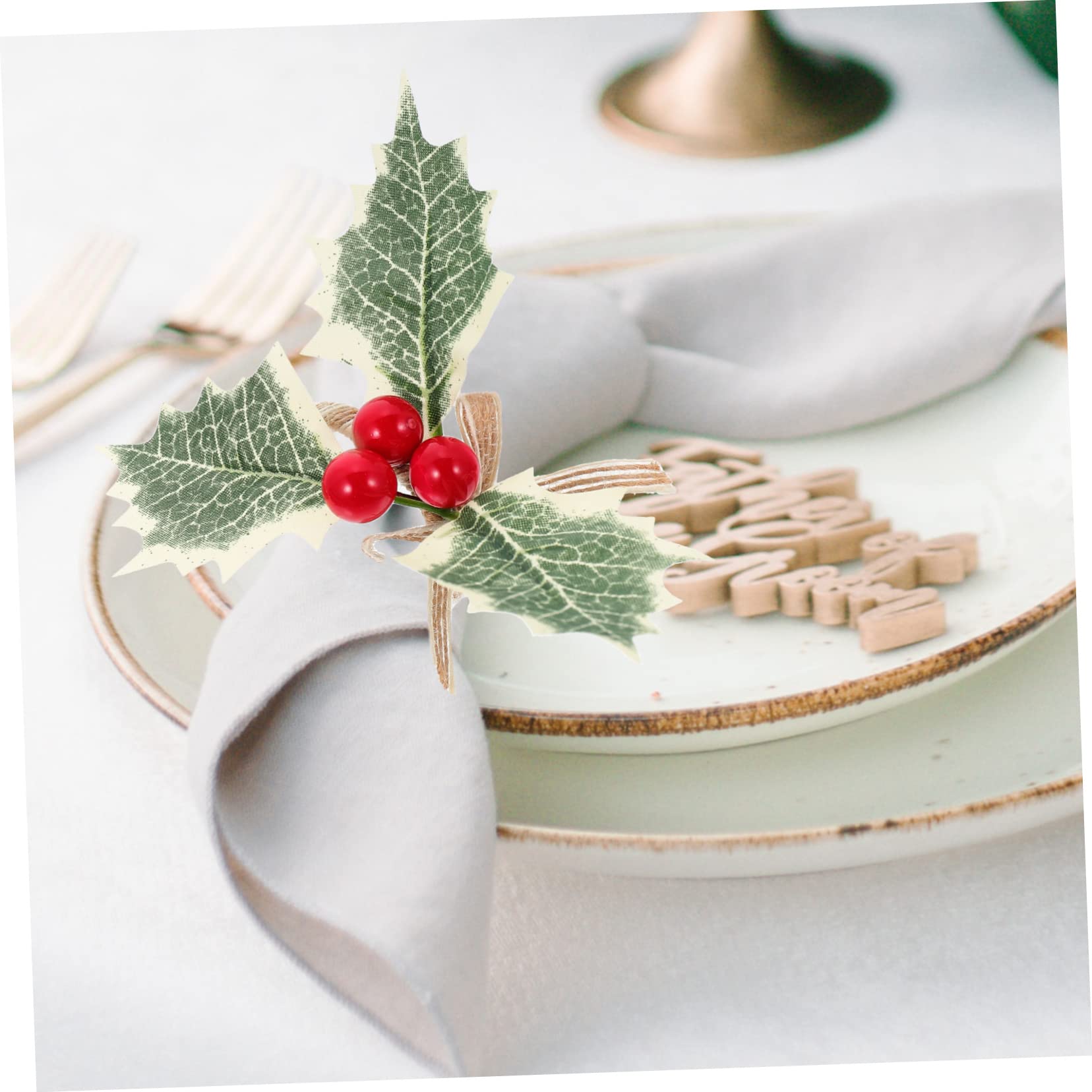 30 Pièces Ronds de Serviette de Noël Rond de Serviette de noël Boucles de Serviette de Repas de Noel Goodies Noel décor Porte-Serviettes de fête Anneau à Serviette Alipis