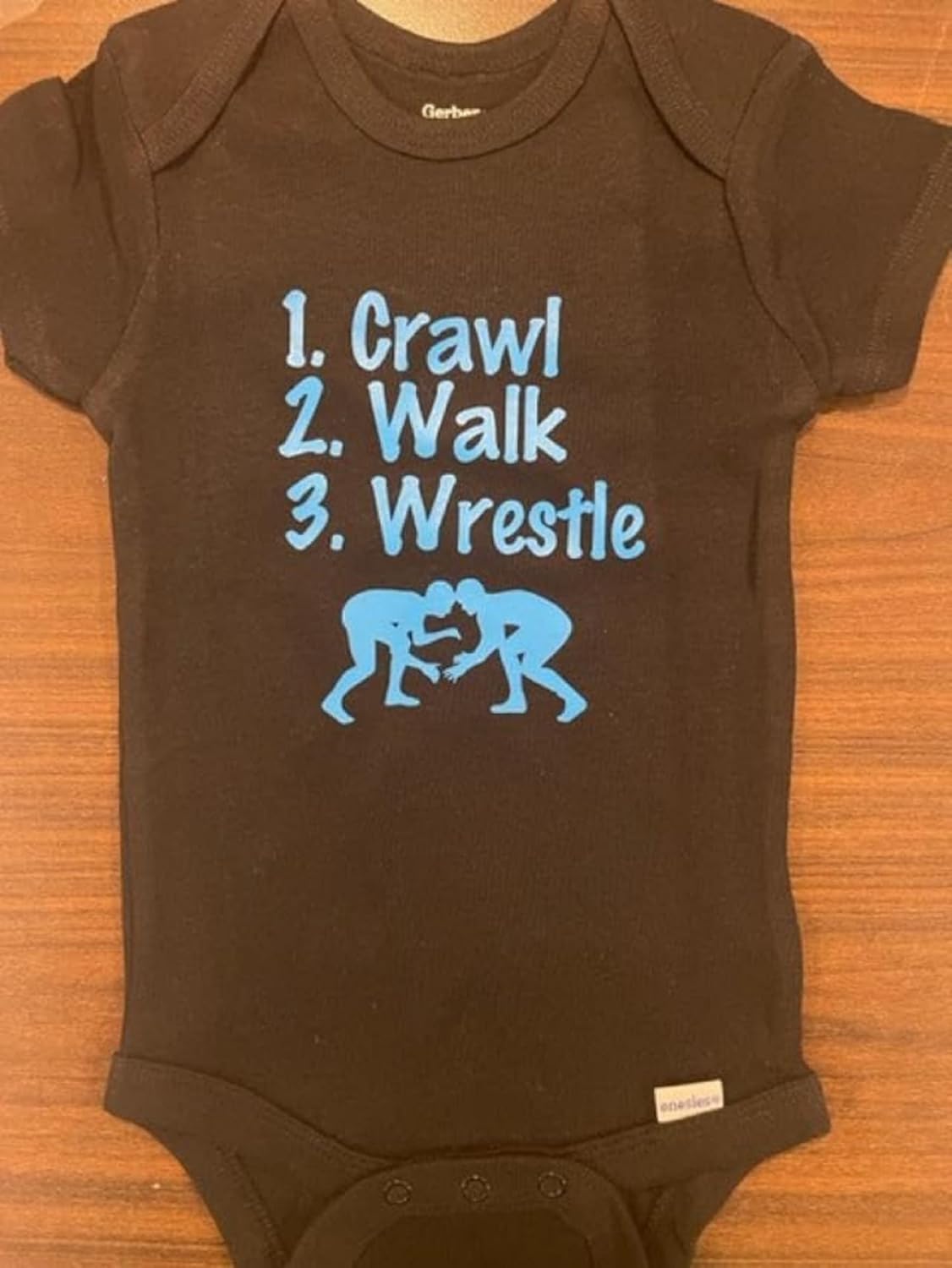 Crawl walk wrestle baby onesie ® wrestling onesie ® bodysuit wrestler infant one piece