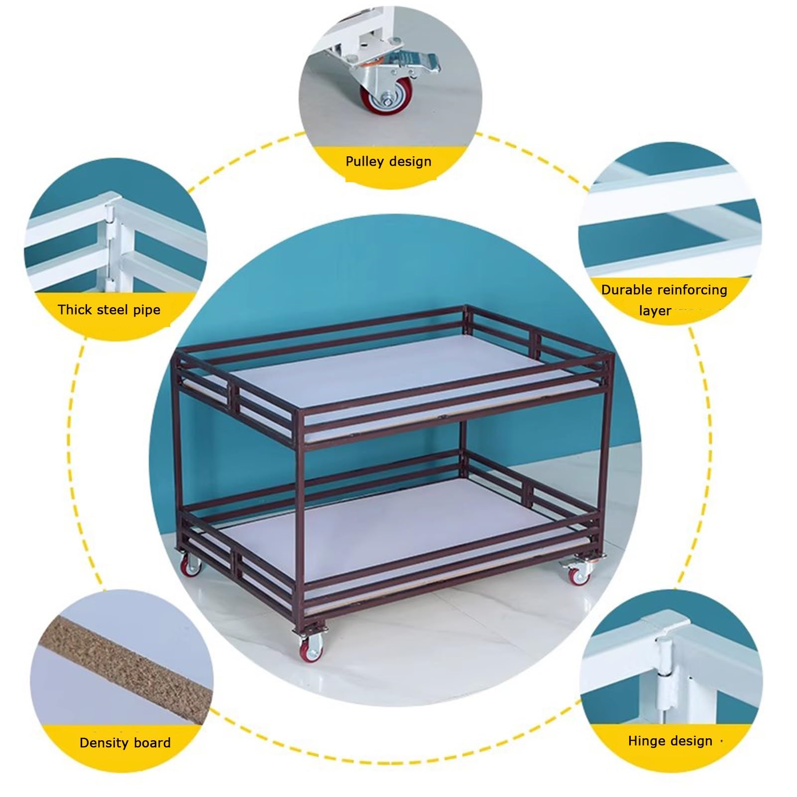 Espositore pieghevole leggero per mercato con carrello di vendita all'aperto per promuovere la tavola banco per vetrine alimentari per mercati (d 100x80x85cm)