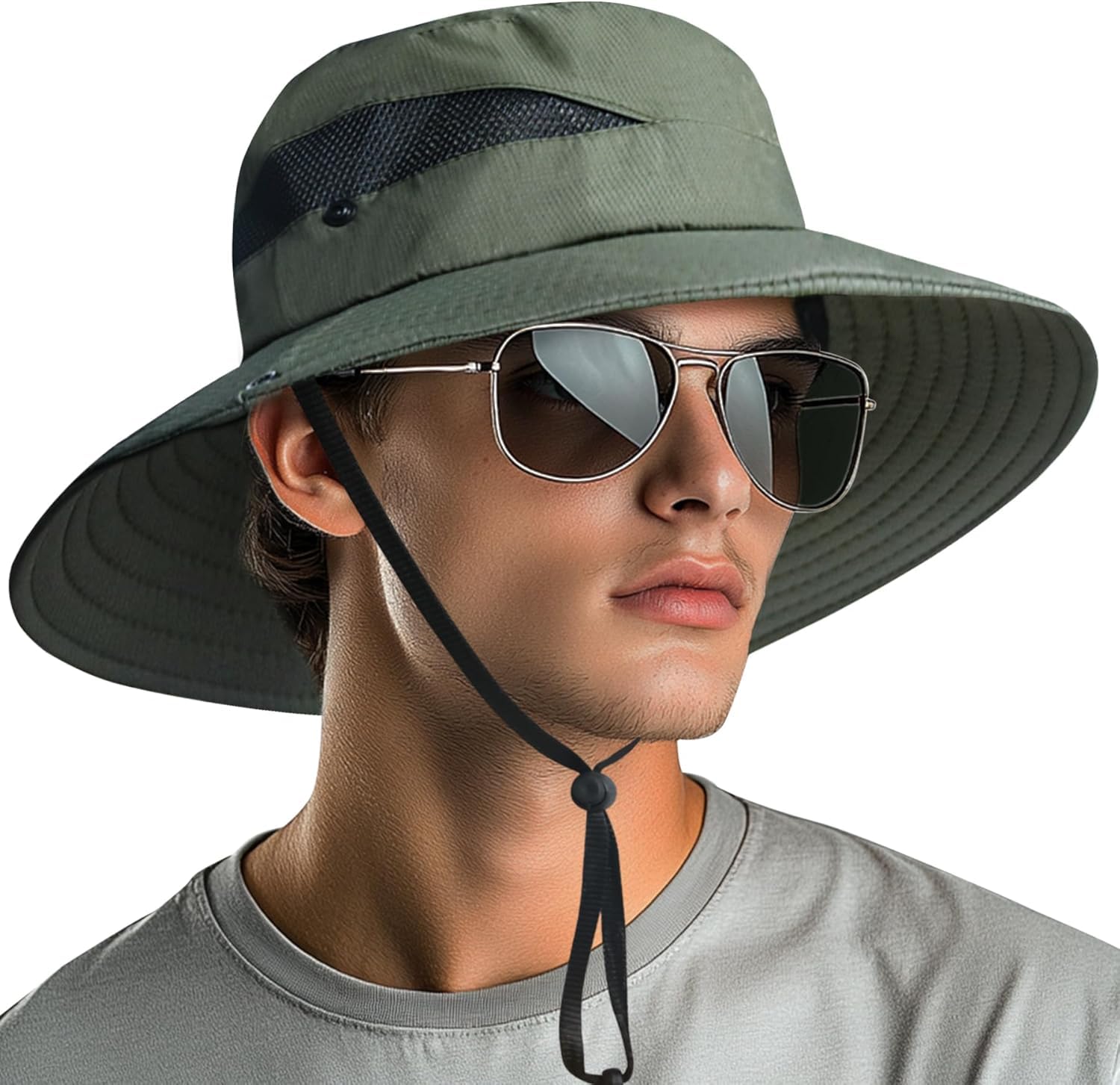 KeepCartSun Protection Round Cap for Travel, Lightweight Breathable Stylish Summer Hat, Hiking, Gardning, Fishing, UV Protection Hat Cap for Men Women