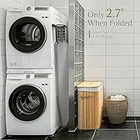 Vista 7 de Tabla de planchar de tamaño completo, RAINHOL 43"x13" Tabla de planchar compacta de alta resistencia con soporte para plancha, soporte de hierro Gris