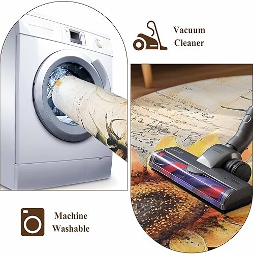 Miniatura 8 de 2x6 Kitchen Runner Rug, Sunflower Flowers Retro Non-Skid Rubber Backing Large Rectangle Rugs - Living Room Bedroom Home Office, Watercolor Botanical