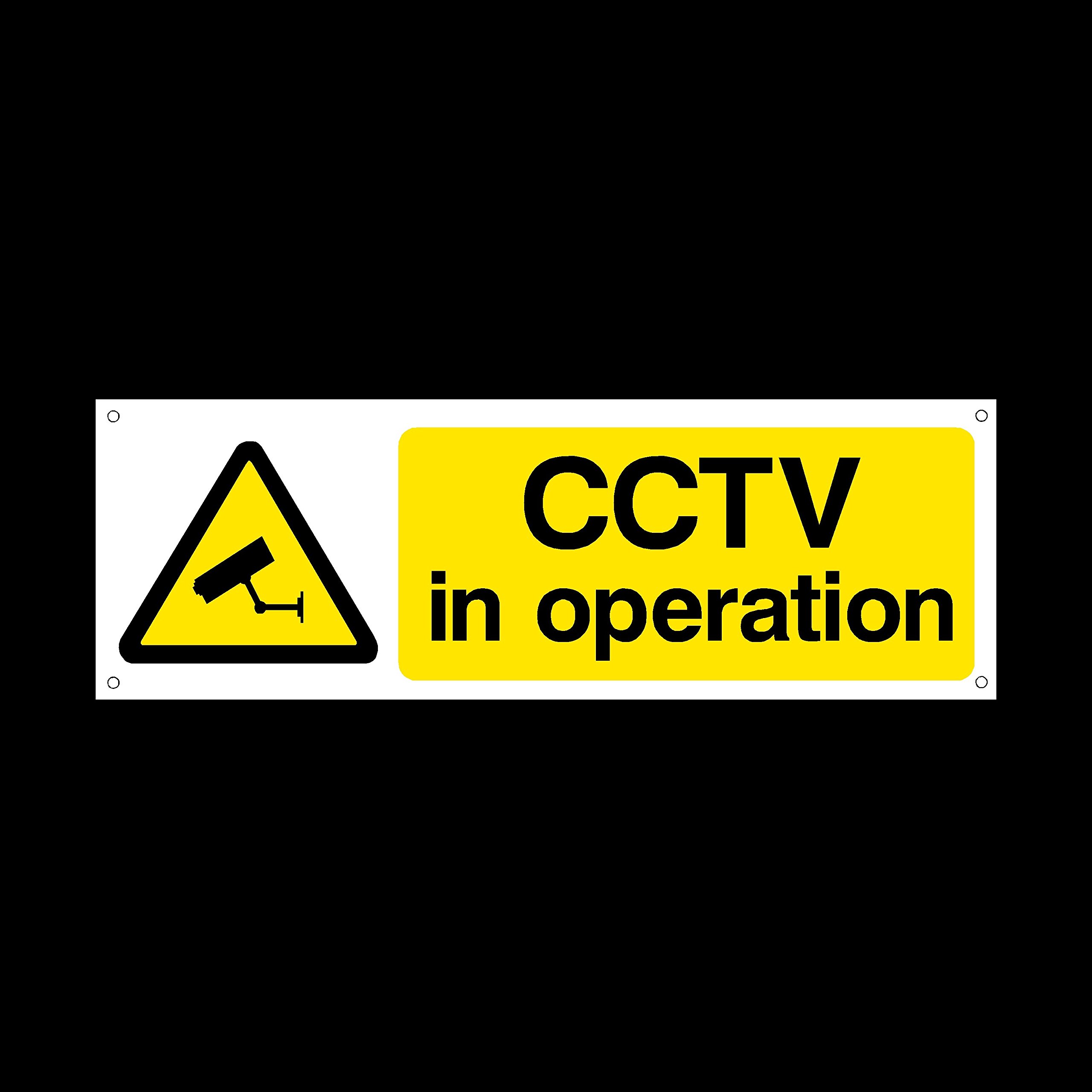 USSP&S CCTV in operation Plastic Sign with 4 Pre-Drilled Holes - Security, Camera, Closed Circuit TV, Warning Safety (MISC2)