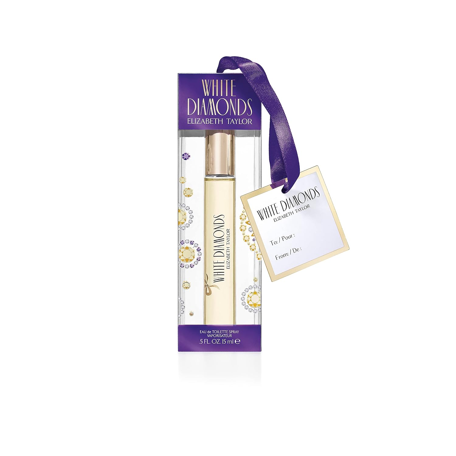 Women's Perfume by Elizabeth Taylor, White Diamonds, Eau De Toilette EDT Spray Pen, 0.5 Fl Oz