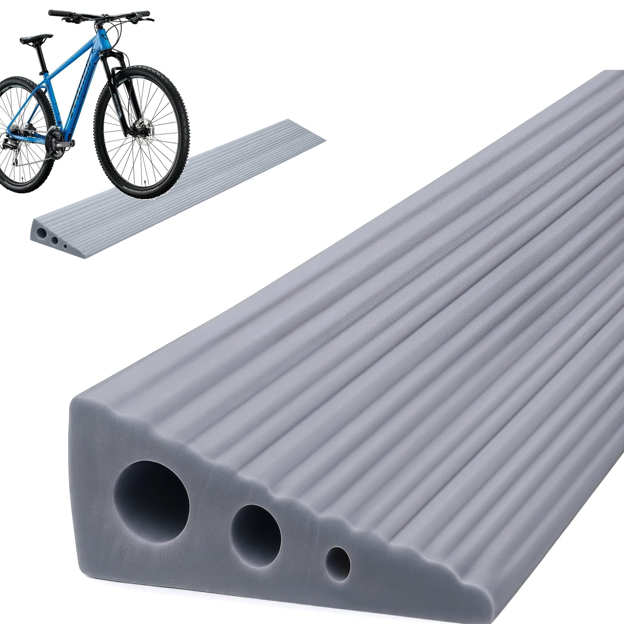 Rampe de seuil de porte 100 x 7 x 3 cm - Rampe de seuil de porte pour robot aspirateur en PVC - Rampe pour fauteuil roulant avec surface antidérapante - Rampe d'accès universelle pour fauteuil roulant