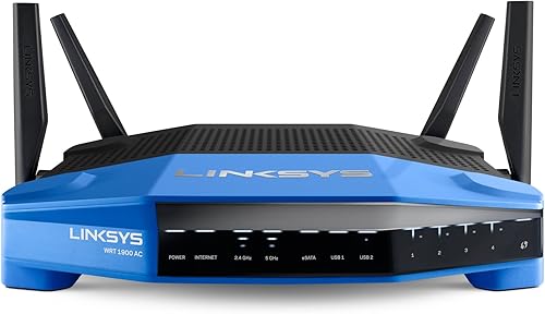 Linksys WRT1900AC Router de CA inalámbrico inteligente Wi-Fi de doble banda (2.4 + 5 GHz) - (reacondicionado certificado)