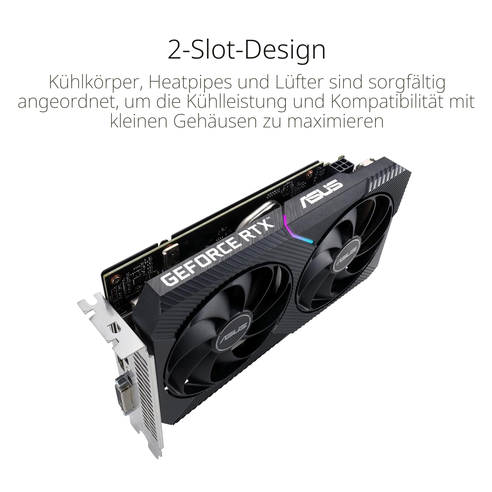 ASUS Dual GeForce RTX 3050 V2 OC Edition 8GB GDDR6 Gaming Grafikkarte