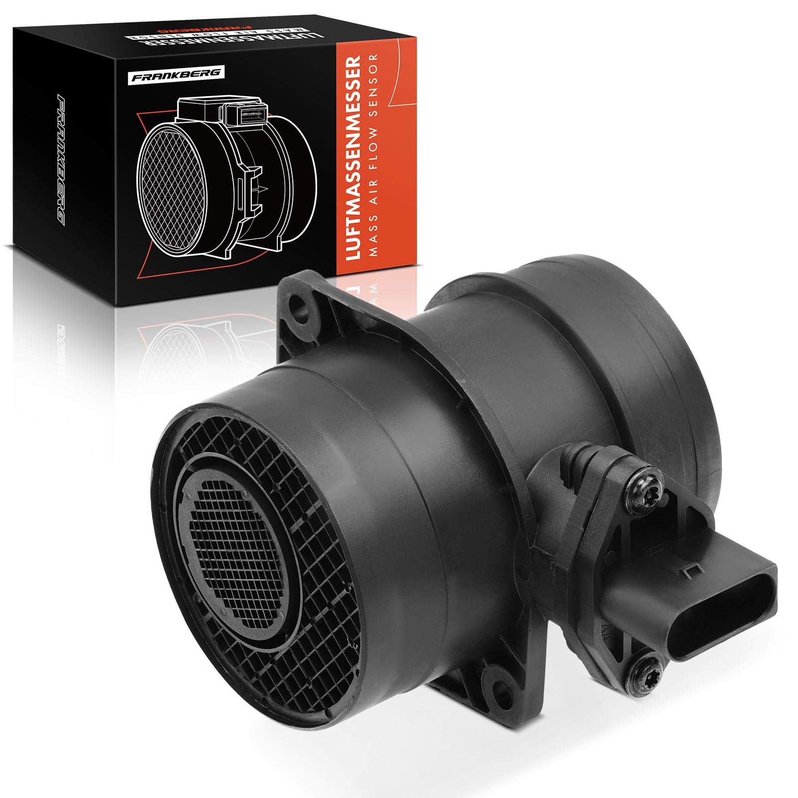 Frankberg Misuratore di massa d'aria compatibile con A3 8L1 A4 8EC A6 4B2 Ibiza III 6L1 1J2 Golf IV 1J1 3B3 III 1K2 2000-2019 074906461B