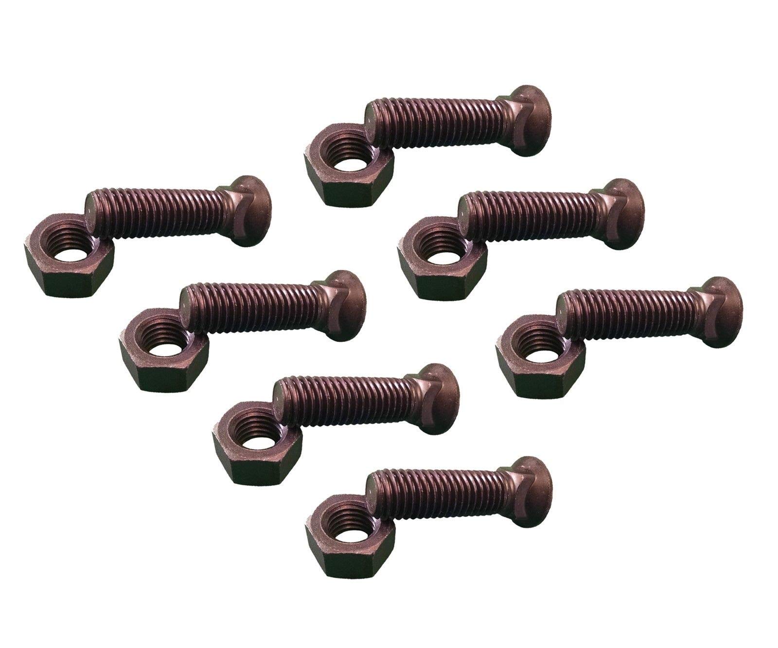 7 - Plow Bolt & Nut for Blades/Cutting Edge, 3/4-10X2 1/2 - Grade 8, Dome Head