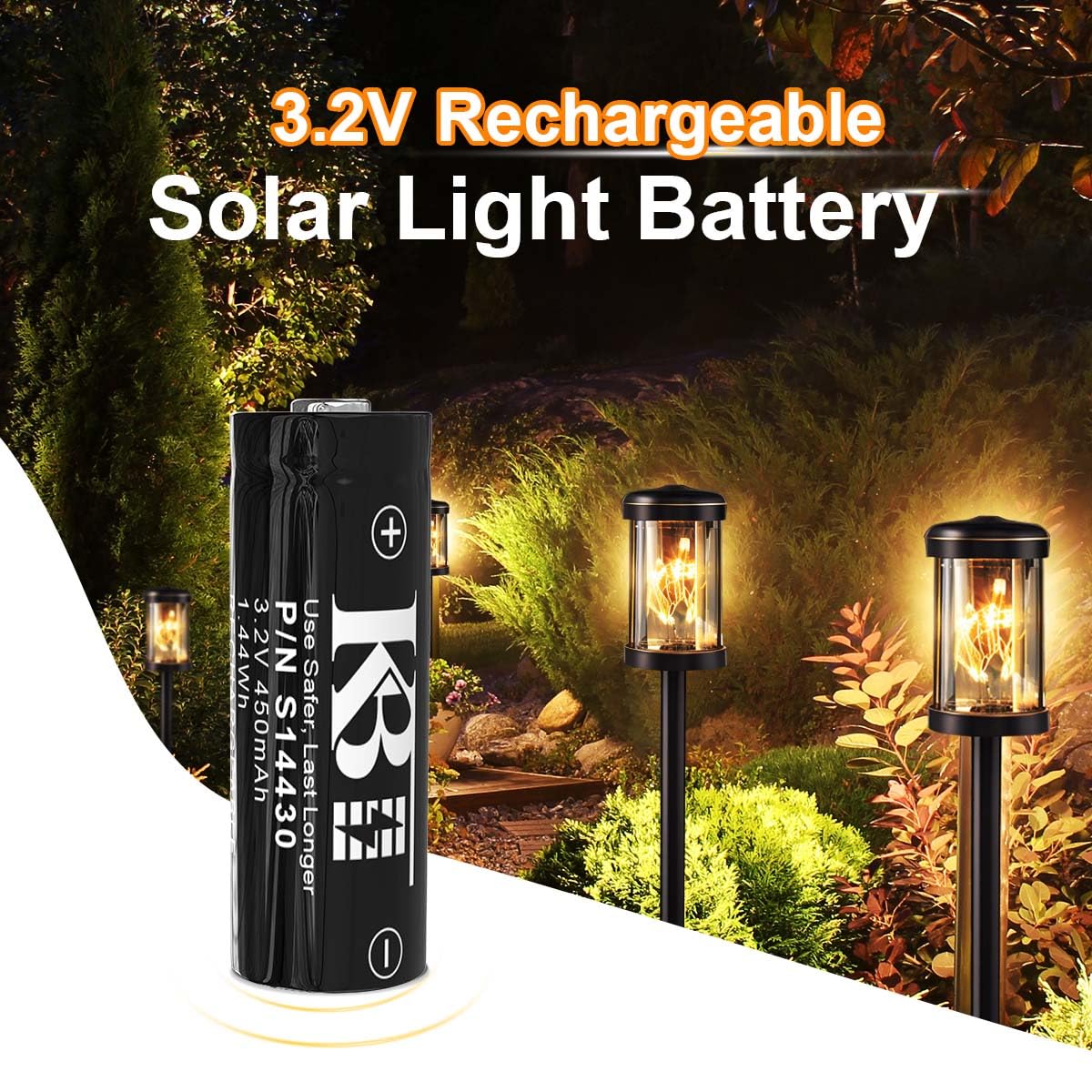 Amazon.com: KBT 3.2 V 14430 LiFePO4 Battery, 4Pack 14430 450mAh