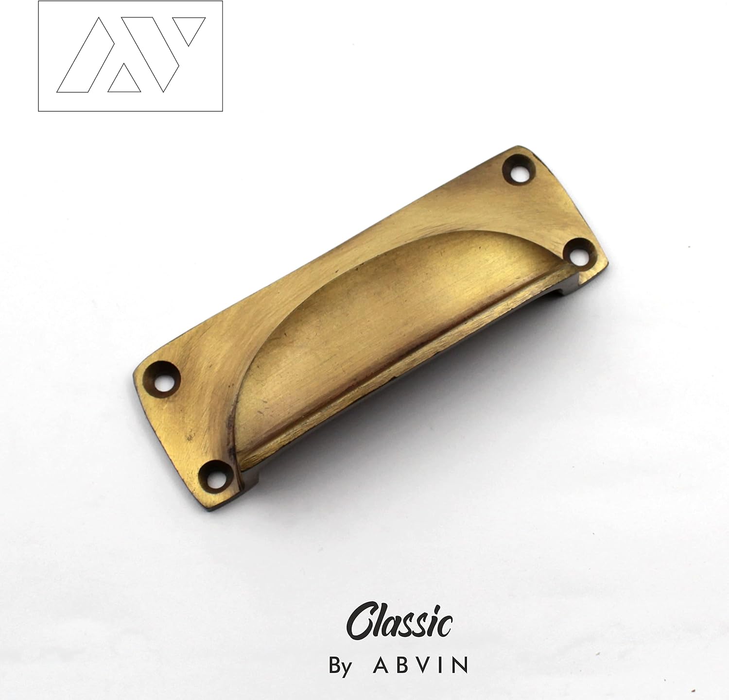 Rectangle Cup Pulls Vintage Unique Cabinet Beautiful Drawer Decorative Dresser Knobs Pulls - Antique Finish - 1 Pcs