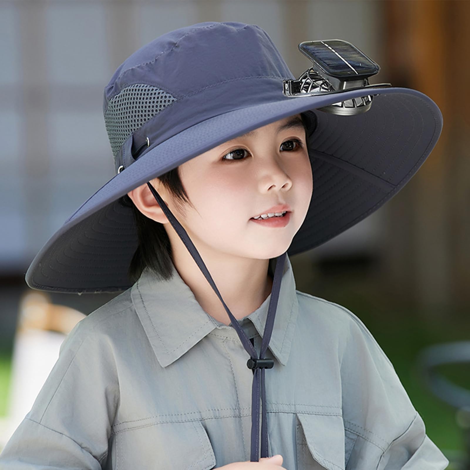 Cappello solare con ventola - Cappuccio di raffreddamento integrato, sole traspirante ad asciugatura rapida, scudo UV leggero regolabile, portatile per sport all'aria aperta, giardinaggio