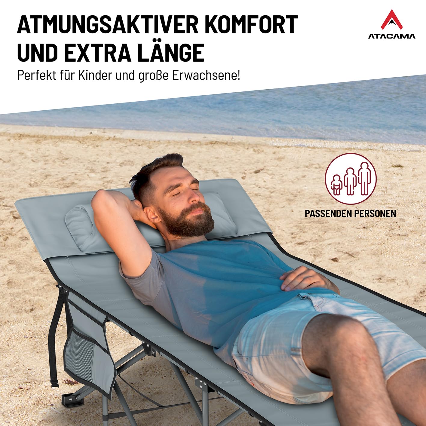 YITAHOME Opvouwbaar campingbed voor volwassenen, 71 cm (28 in) extra breed, draagbaar kampeerbed, comfortabele slaapbedjes voor reizen, kantoor/buiten, blauw