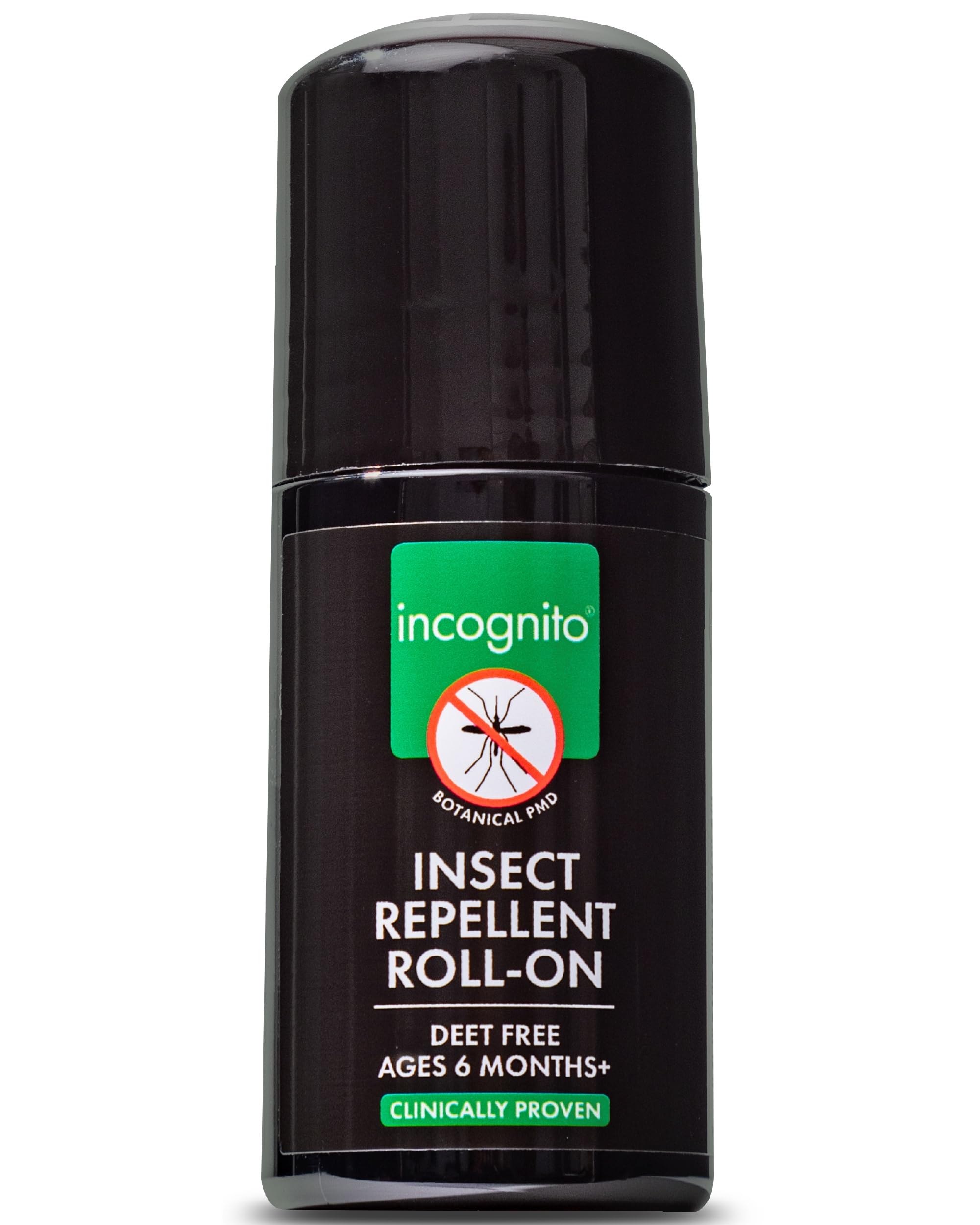 INCOGNITO Insect Repellent Roll on 50 ml - Maximum Strength, Vegan, DEET free formula - Mosquito Repellent and Effective On All Biting Insects - Travel Friendly - Bug Repellent Suitable for Humans, TransparentCOSMOS Natural by Soil AssociationCOSMOS Natural by Soil Association