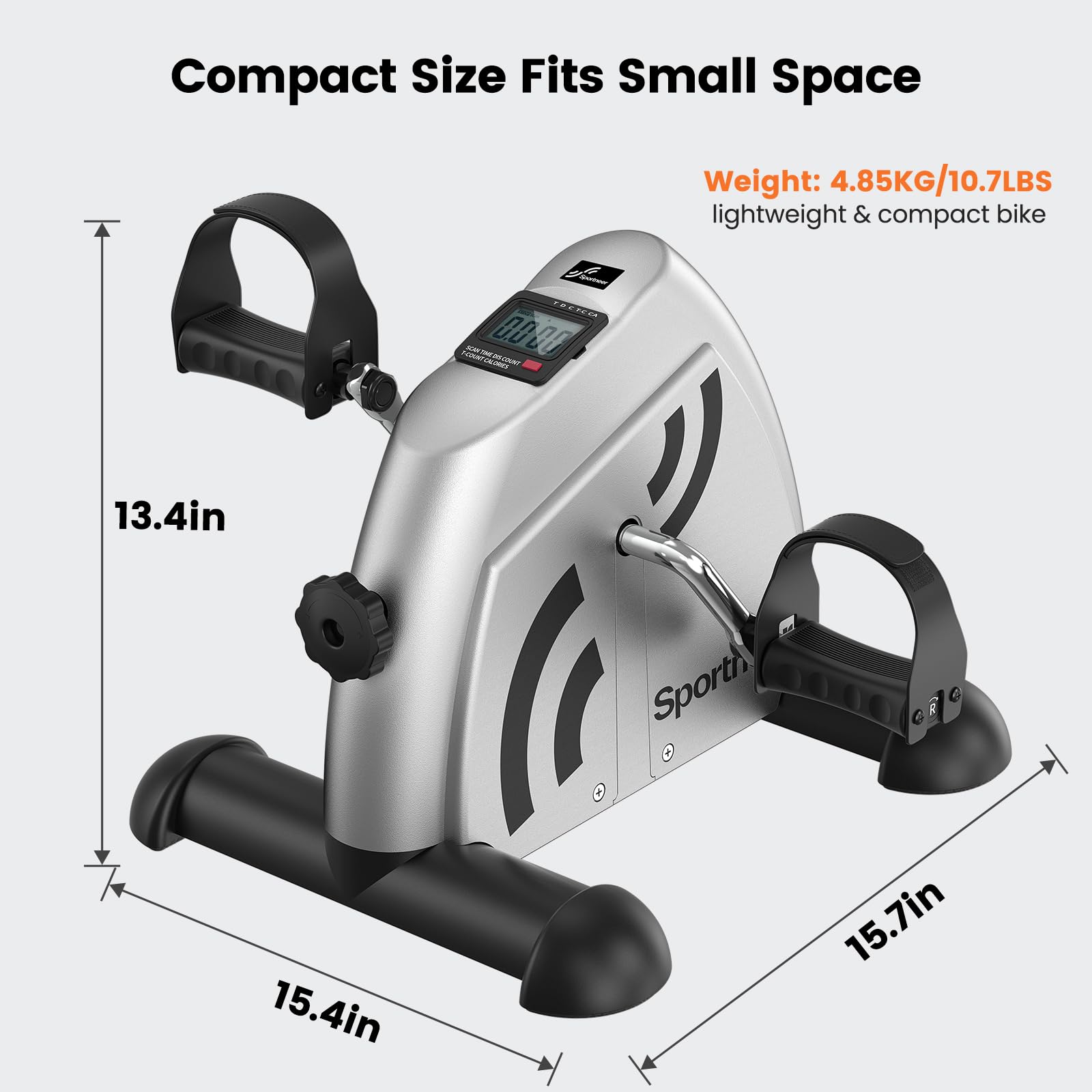 Sportneer mini hometrainer pour seniors avec écran LCD, vélo de table ergomètre entraîneur bras et jambes