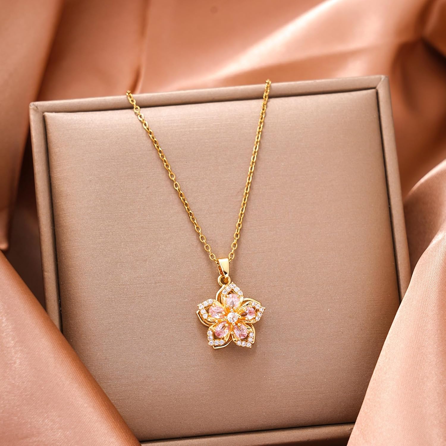 Blossom Blossom Spin: Dainty Rotatable Flower Choker for Women Blossom Spin: Dainty Rotatable Flower Choker for Women