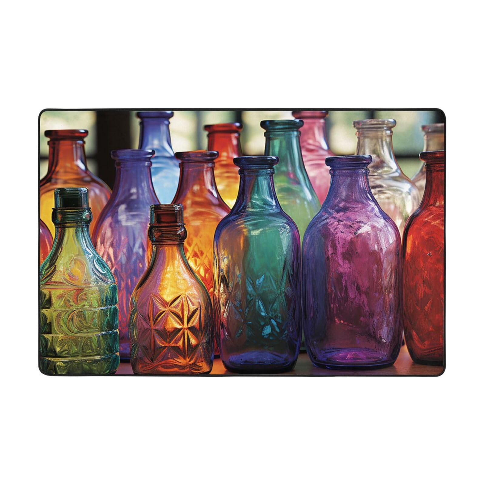 Tapis moderne en peluche douce 91,4 x 61 cm décoration d'intérieur