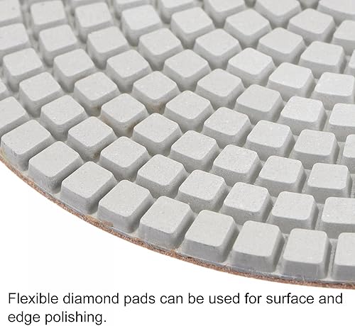 Miniatura 8 de uxcell Almohadilla de pulido de diamante de 5 pulgadas, 500 granos de molienda húmedaseca para piedra, hormigón, mármol, encimera, piso, 2 unidades