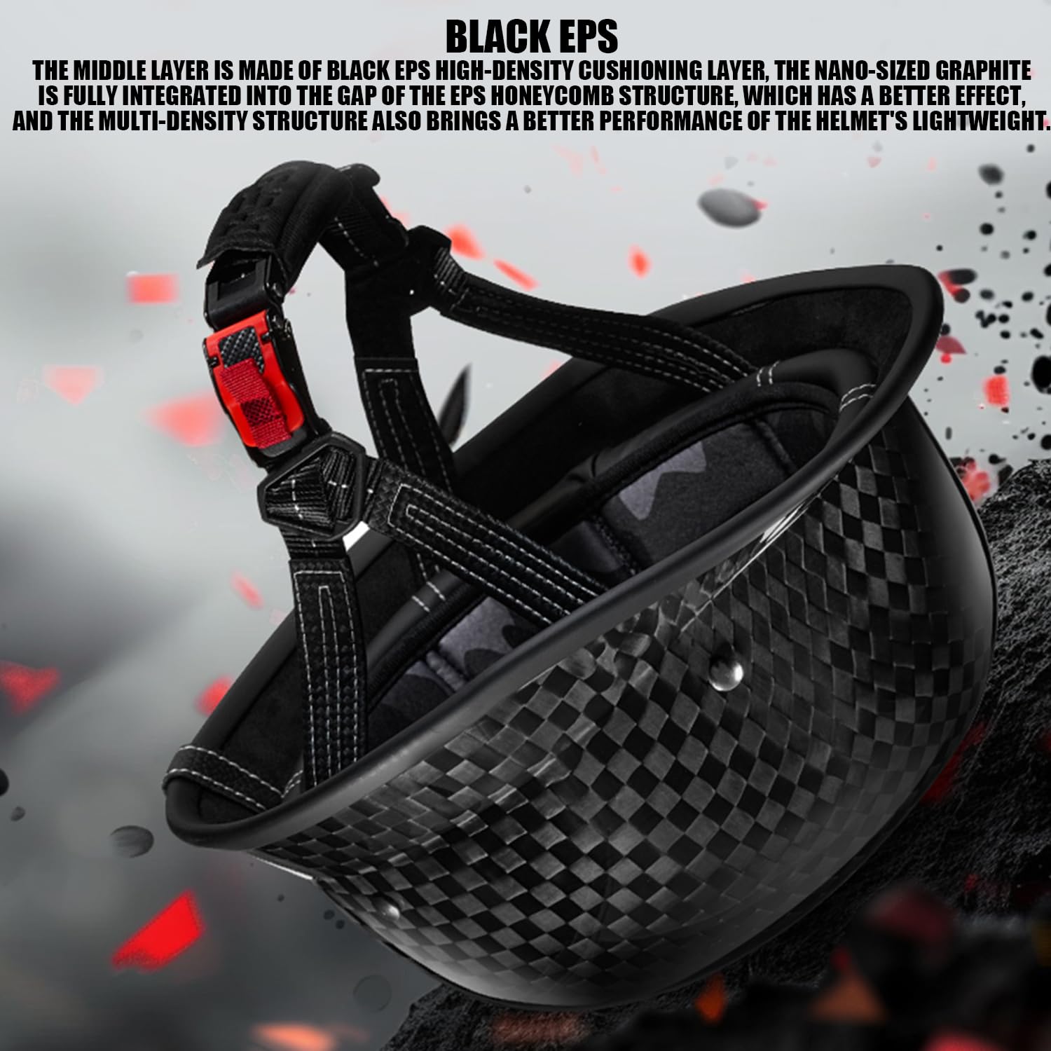 Amazon.com: Carbon Fiber Motorcycle Brain Cap Helmet Men