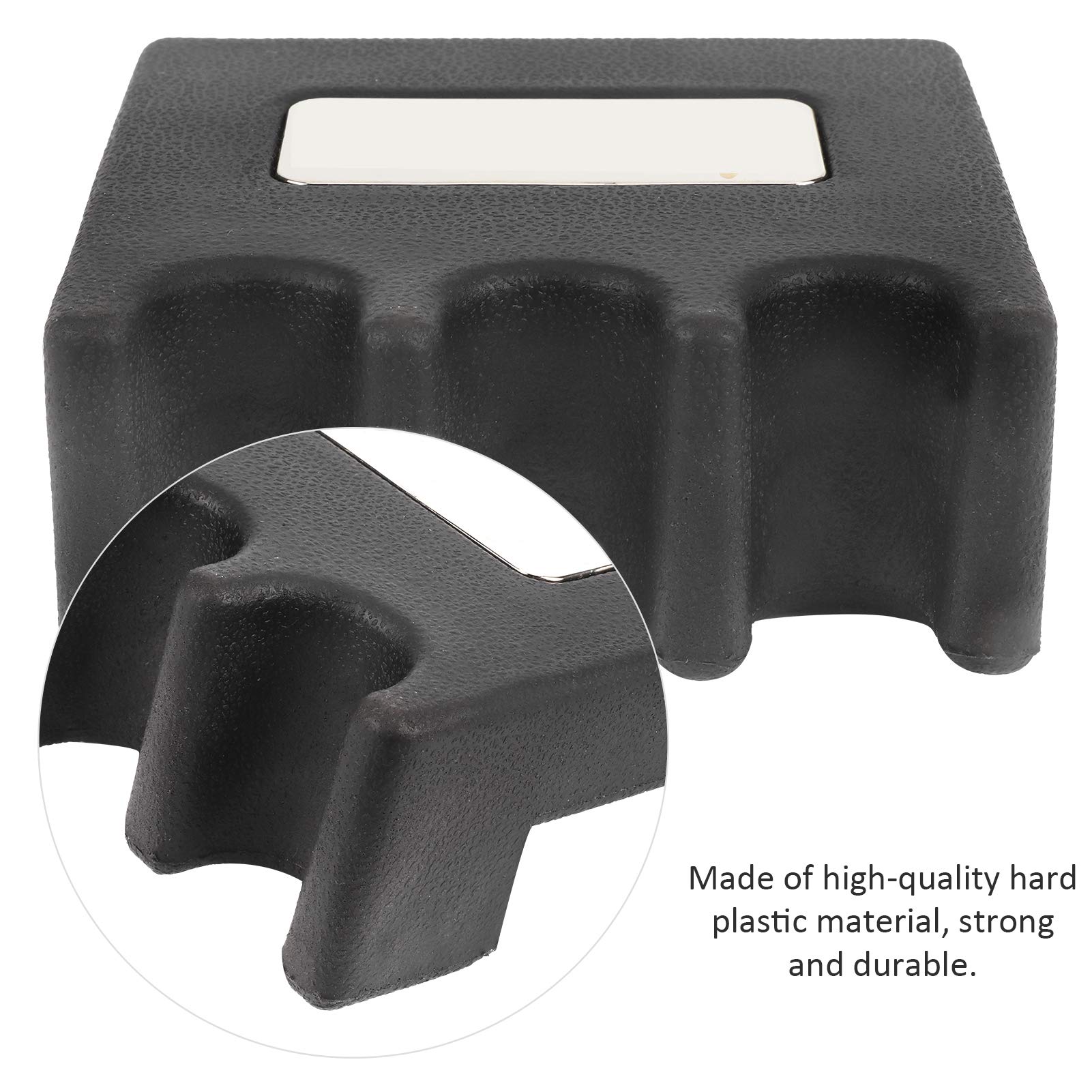 BuyWeek Soporte para Tacos de Billar 3 Agujeros de Plástico Negro