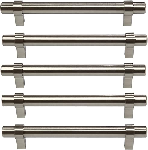 Vista 136 de Design House 189647 - Tiradores sólidos para gabinete, paquete de 10, tiradores de cajón de centro a centro, manijas de cocina modernas, acero Acero