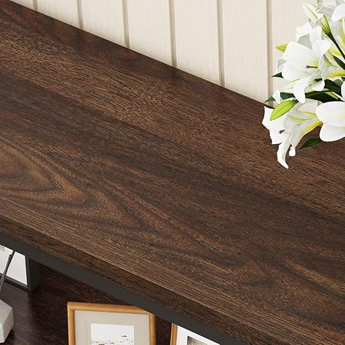 Miniatura 3 de FATORRI Console Table for Entryway, Modern Entry Table with 3 Tier Shelves, Couch Tables Behind Sofa for Living Room (55 Inch, Dark Walnut)