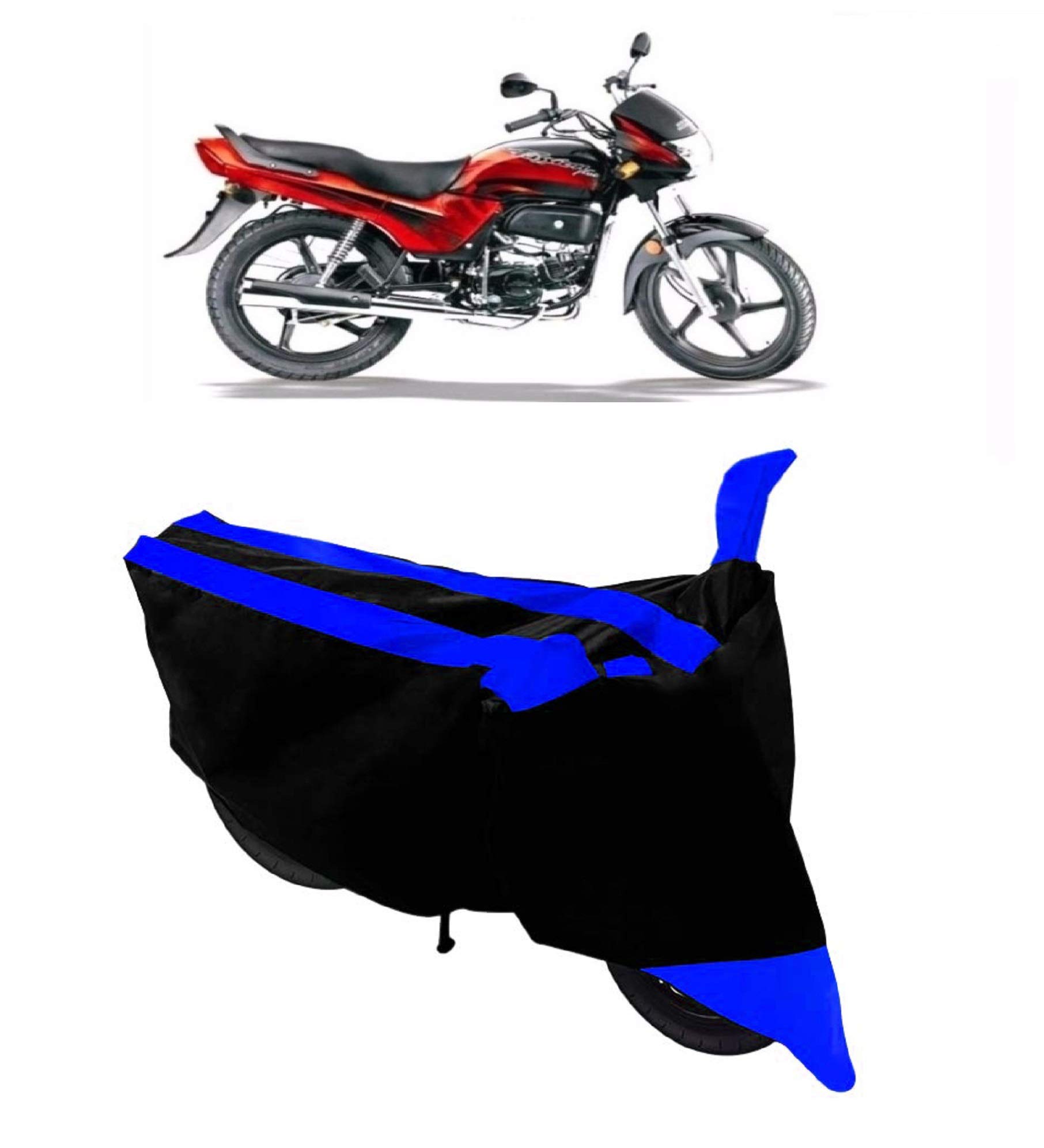 NEXTON Presents Semi Waterproof Bike Cover Compatible with Hero Passion Plus - Heatproof Fabric (Blue)|Bike Accessories (B0867M428H) Amazon Price History, Amazon Price Tracker