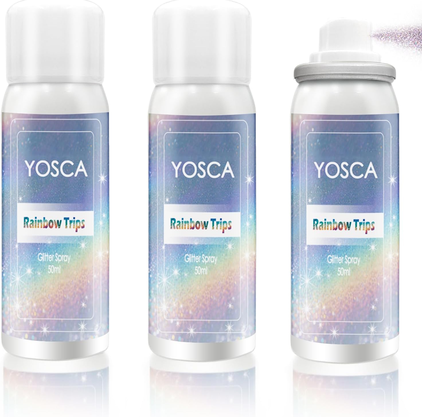 Yosca Body Glitter Spray, 3Pcs...